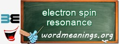 WordMeaning blackboard for electron spin resonance